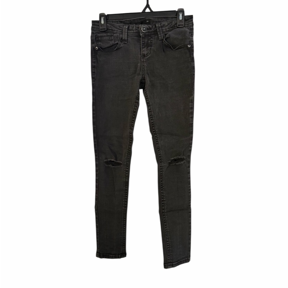Harper Black Distressed Skinny Jeans - Size 26 - Pre-Loved Inseam 28”